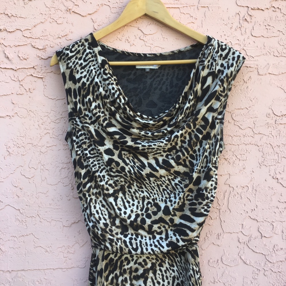 Calvin Klein Sleeveless Leopard Dress
